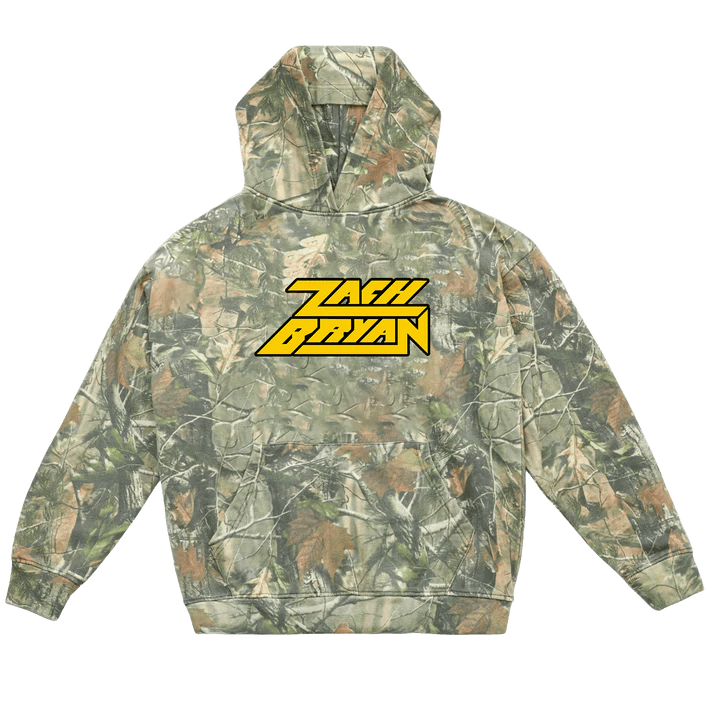 Zach Bryan Tour Merch - Logo Camo Hoodie