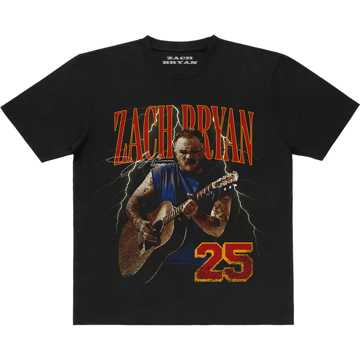 Zach Bryan Tour Merch - 2025 Lightning Tee