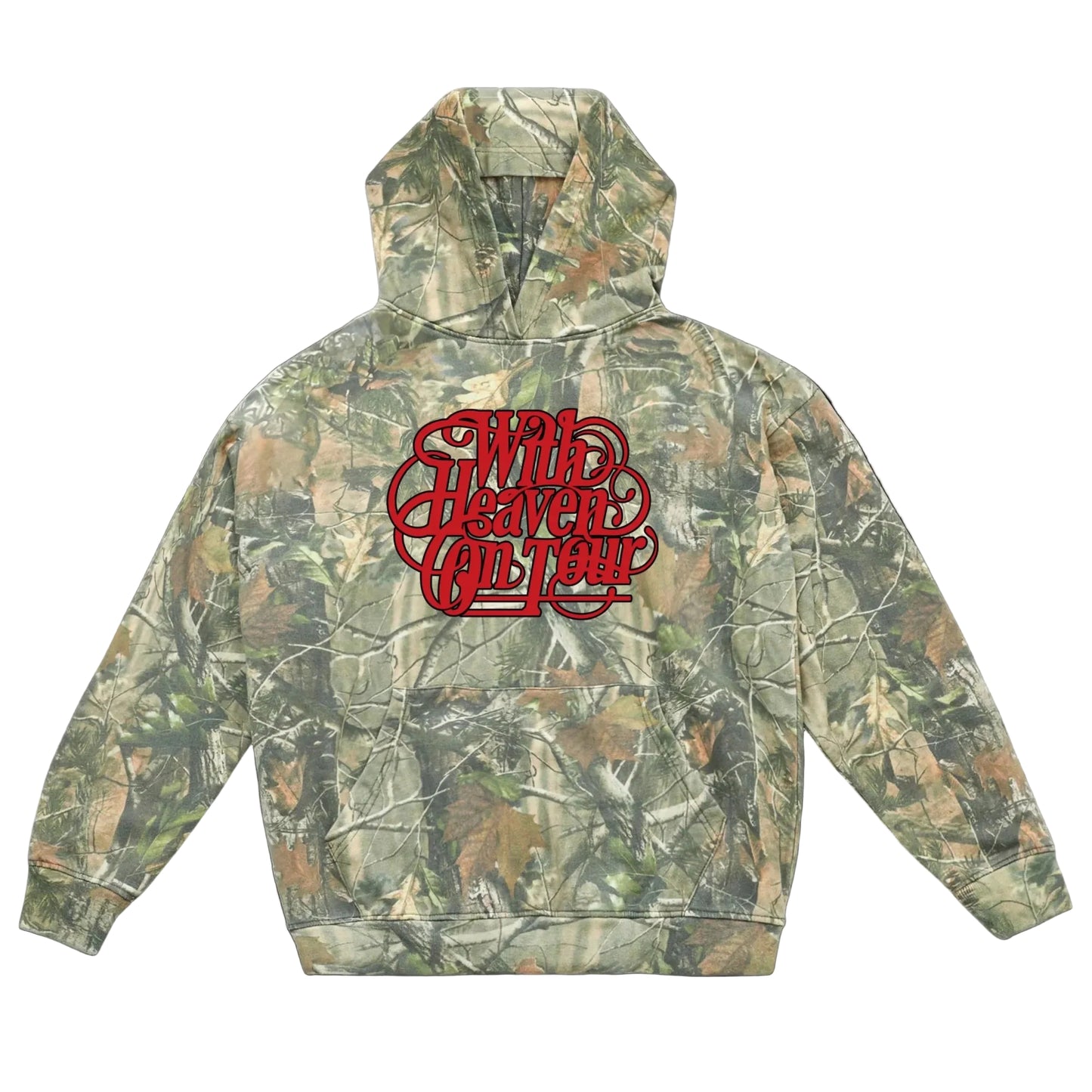 Zach Bryan Merch - With Heaven on Top Camo Tour Hoodie