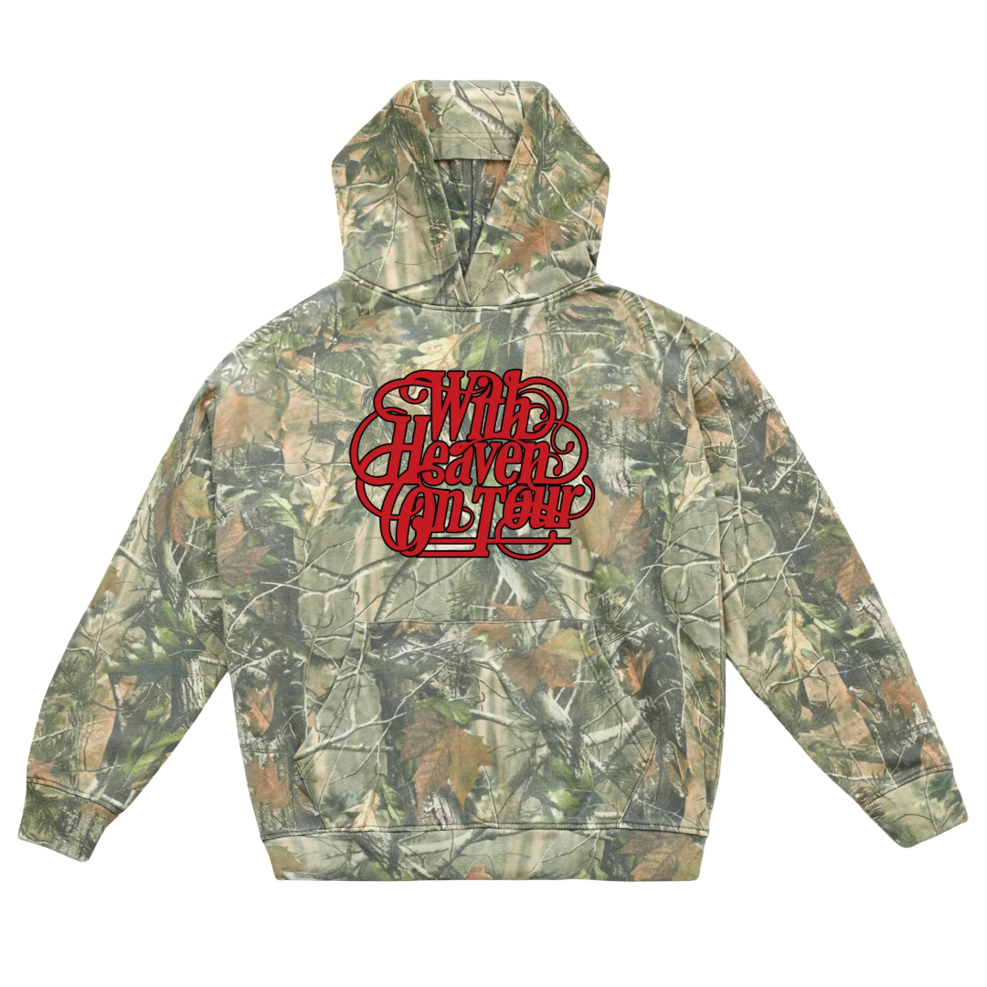 Zach Bryan Tour Merch - With Heaven on Top Camo Tour Hoodie