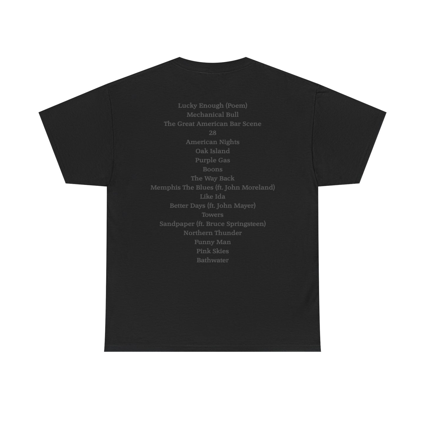 Zach Bryan Merch - Bar Scene Black Album Tee