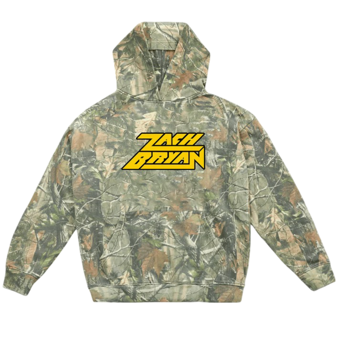 Zach Bryan Merch - Logo Camo Hoodie