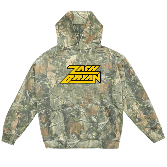 Zach Bryan Merch - Logo Camo Hoodie