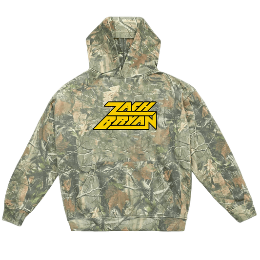 Zach Bryan Tour Merch - Logo Camo Hoodie