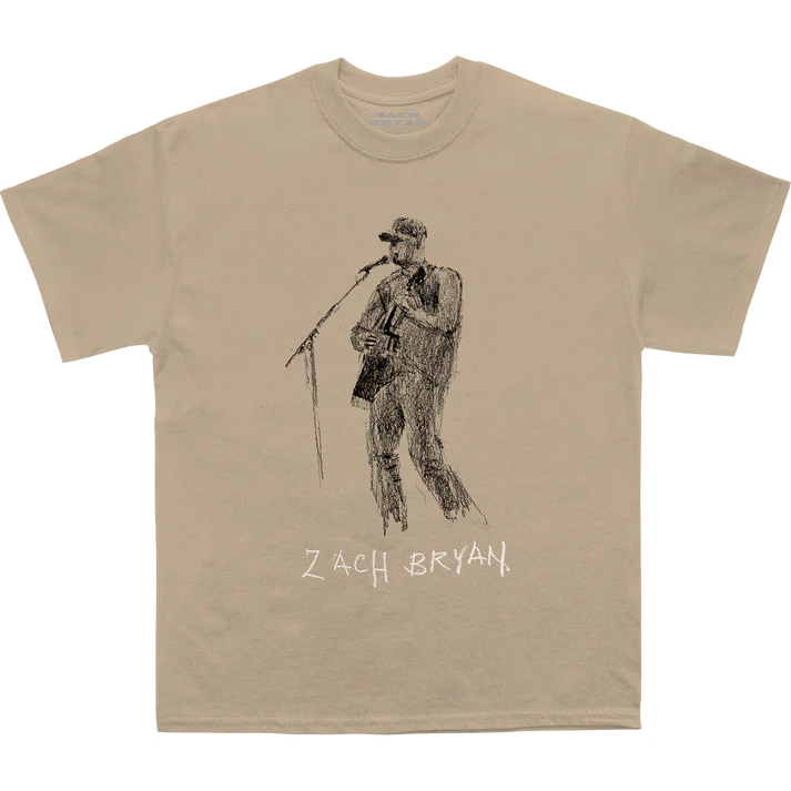 Zach Bryan Tour Merch - Sketch Tee