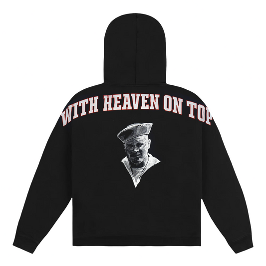 Zach Bryan Tour Merch - With Heaven on Top Black Tour Hoodie