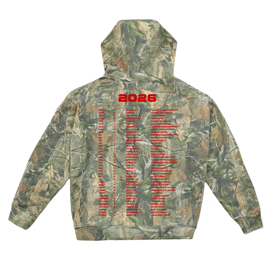 Zach Bryan Tour Merch - With Heaven on Top Camo Tour Hoodie