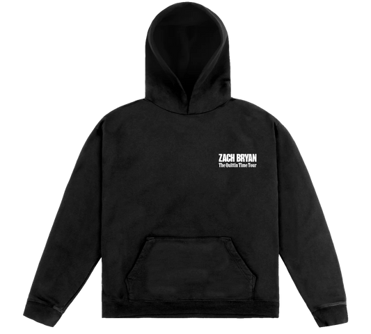 Zach Bryan Tour Merch - ZB Cowboy Hat Black Hoodie