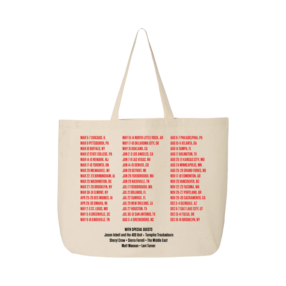 Zach Bryan Tour Merch - ZB Natural Tote