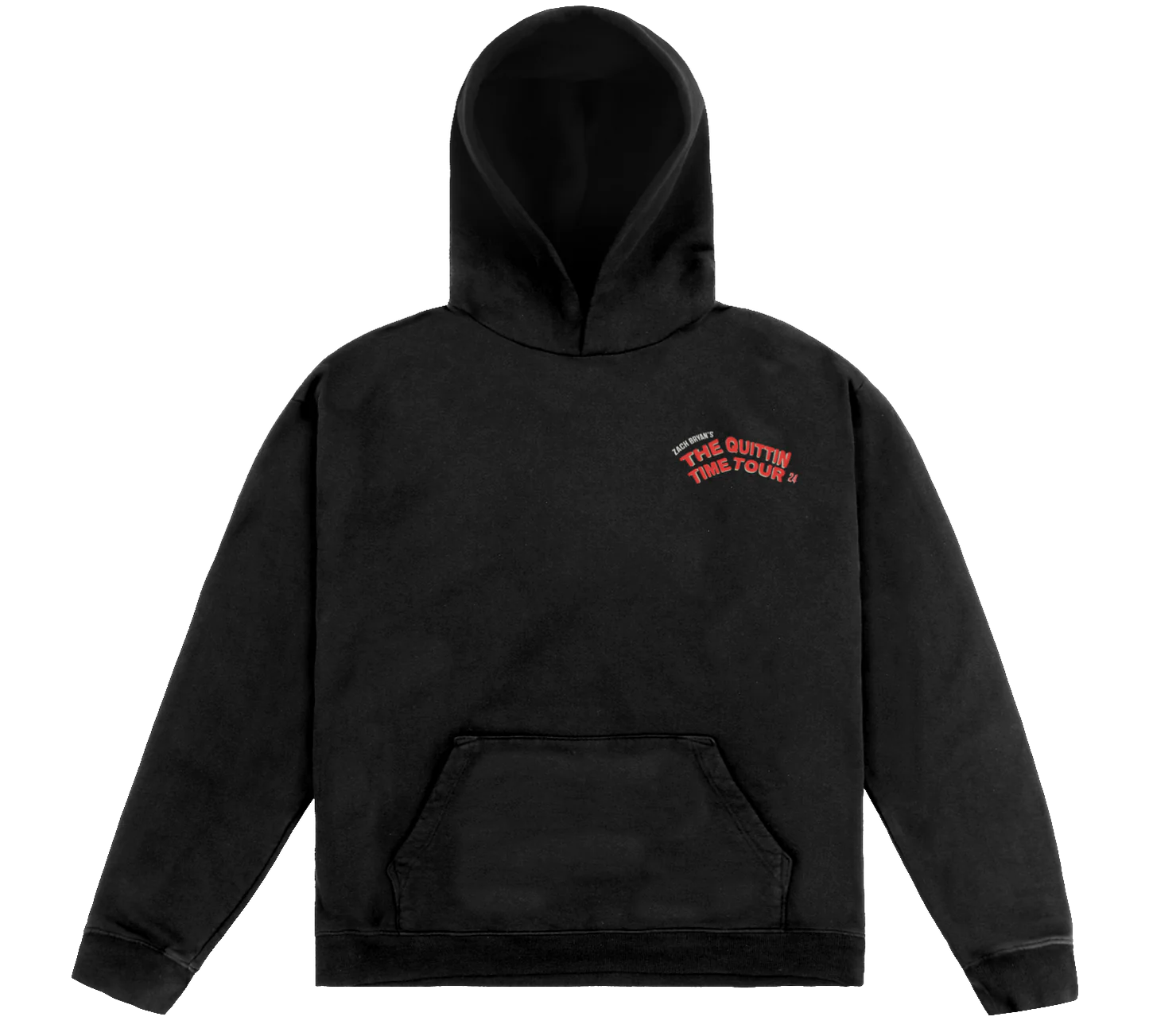 Zach Bryan Tour Merch - ZB Tour Washed Black Hoodie