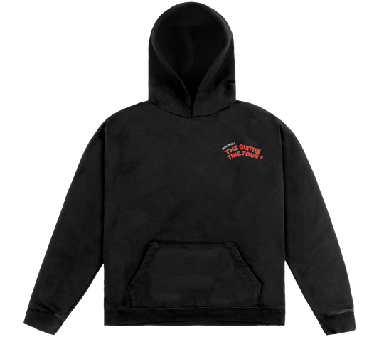 Zach Bryan Tour Merch - ZB Tour Washed Black Hoodie