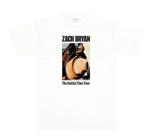 Zach Bryan Tour Merch - ZB Cowboy White Tee