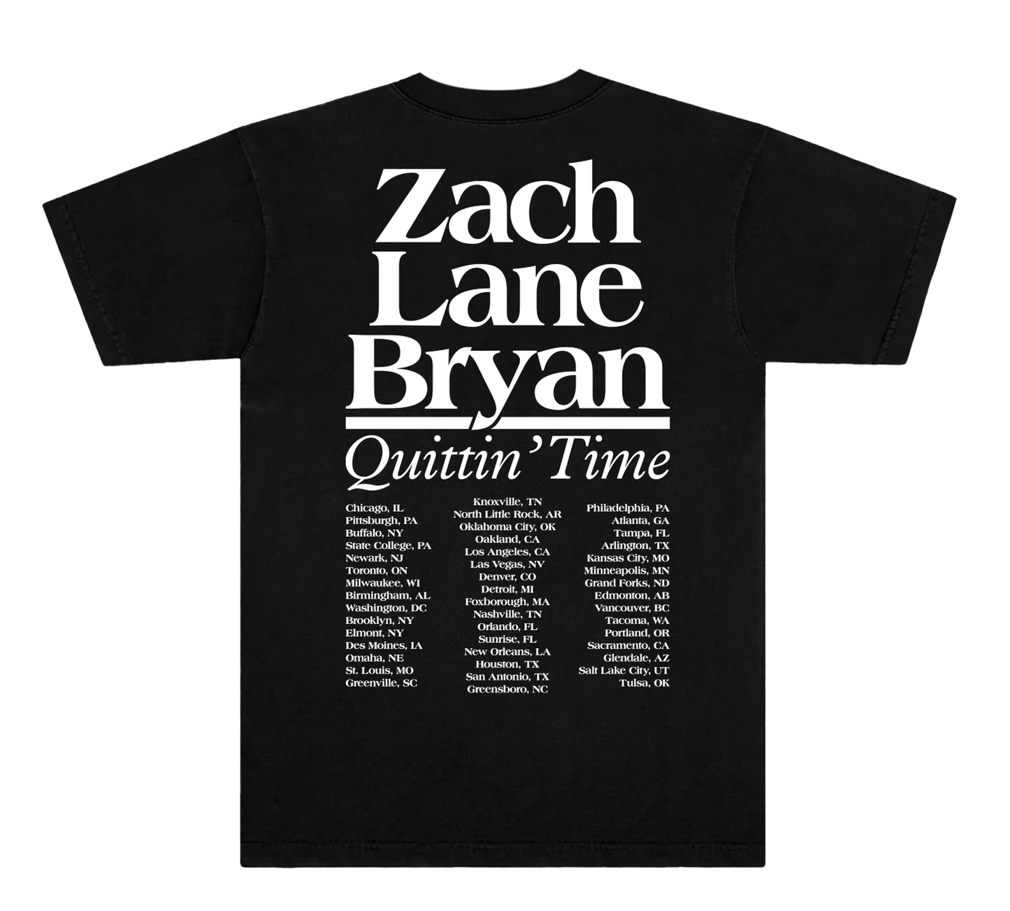 Zach Bryan Tour Merch - ZB Spotlight Washed Black Tee