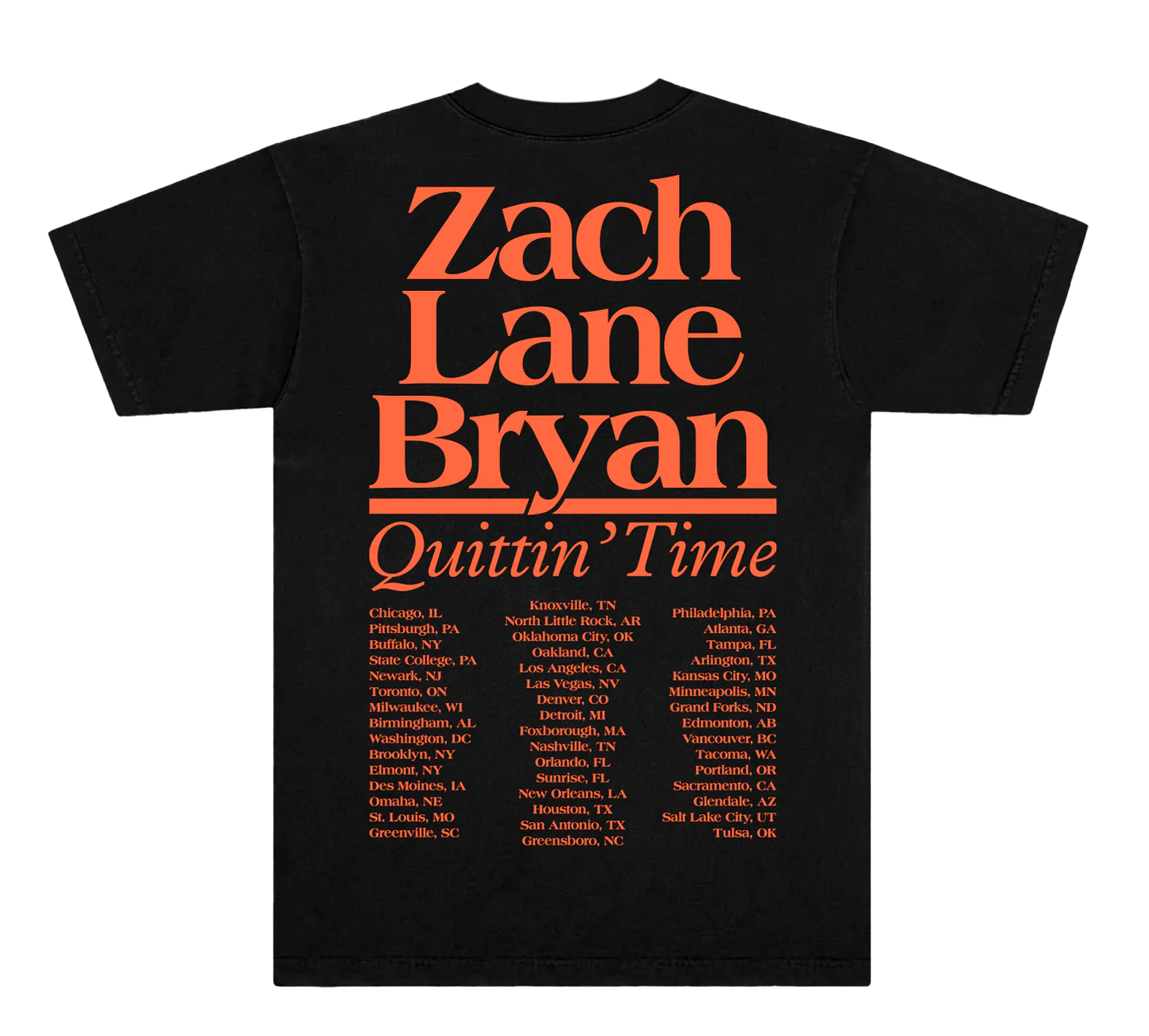 Zach Bryan Tour Merch - ZB Blur Washed Black Tee