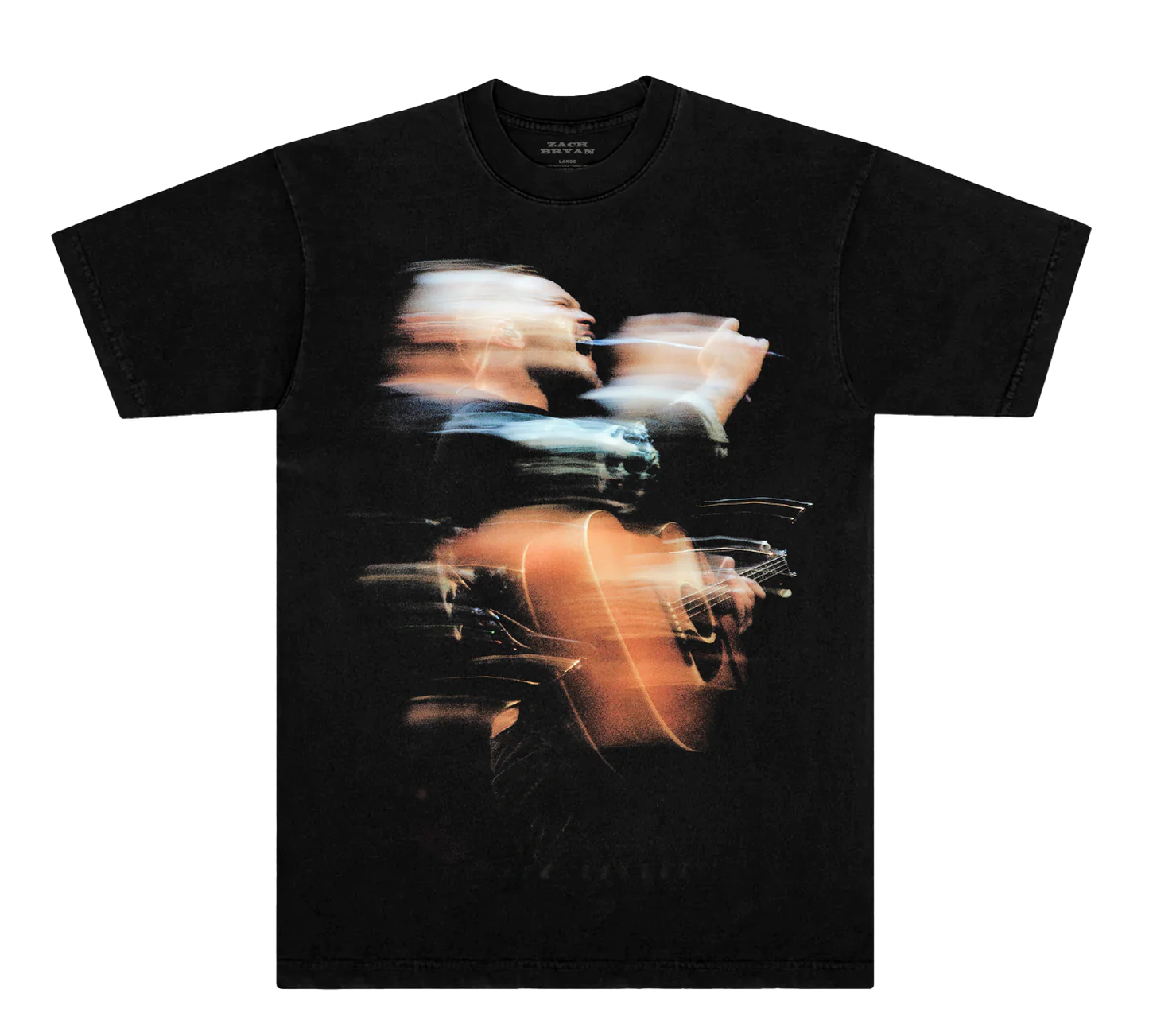 Zach Bryan Tour Merch - ZB Blur Washed Black Tee