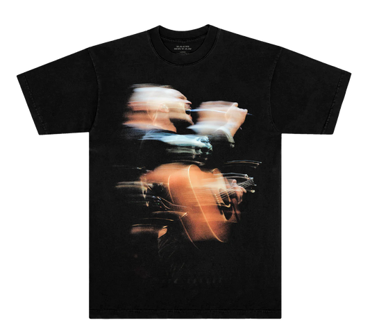 Zach Bryan Tour Merch - ZB Blur Washed Black Tee